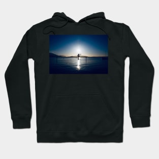 Sun, spring tower, lake / Swiss Artwork Photography Hoodie